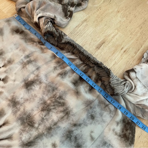 Sacred Threads TIE DYE Boho Brown Woven Rayon Tie Dye Off Shoulder Dress. Medium - Picture 11 of 14